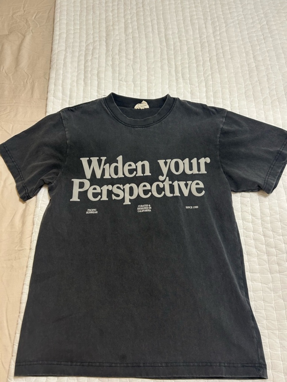 PacSun Widen Your Perspective Graphic Tee - Black with White Print